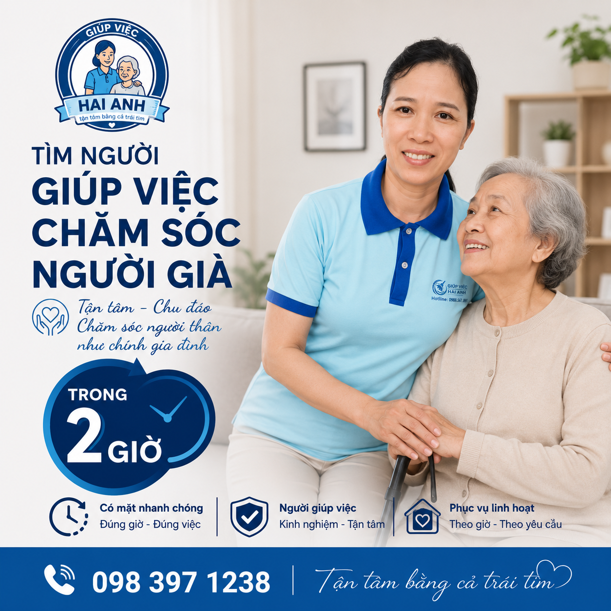 Giúp Việc Chăm Sóc Người Già Tại Hà Nội – Tận Tâm