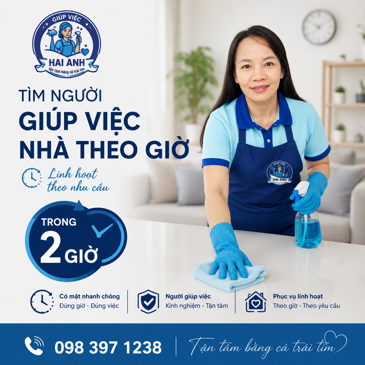 Giúp Việc Nhà Theo Giờ Tại Hà Nội – Linh Hoạt, Trong 2 Giờ