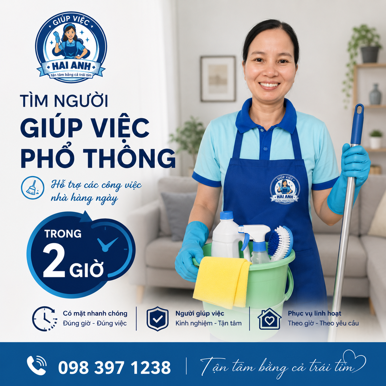 Giúp Việc Phổ Thông Tại Hà Nội – Uy Tín, Trong 2 Giờ